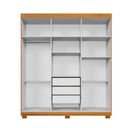 Ver imagem 6 de Guarda-roupa Casal 6 Portas 3 Gavetas MDF Parma Yescasa