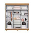 Ver imagem 4 de Guarda-roupa Casal 6 Portas 3 Gavetas MDF Parma Yescasa