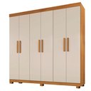 Ver imagem 2 de Guarda-Roupa Casal 6 Portas 3 Gavetas MDF Parma Yescasa Off White/Cinamomo