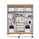 Ver mais imagens de Guarda-roupa Casal 6 Portas 3 Gavetas MDF Parma Yescasa