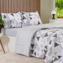 Ver imagem 2 de Edredom Casal Bella Cama Malha 125g/m² 100% Algodão 200x220cm Bene Casa Cinza