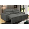 Sofá Retrátil e Reclinável Taurus 1,87M Tecido Suede Cinza - Cama Inbox - 1