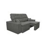 Sofá Retrátil e Reclinável Taurus 1,87M Tecido Suede Cinza - Cama Inbox - 7
