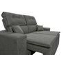 Sofá Retrátil e Reclinável Taurus 1,87M Tecido Suede Cinza - Cama Inbox - 4