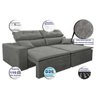 Sofá Retrátil e Reclinável Taurus 1,87M Tecido Suede Cinza - Cama Inbox - 3