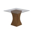 Ver imagem 3 de Conjunto Sala de Jantar Mesa Tampo em Vidro Andréia 4 Cadeiras Milena Cimol