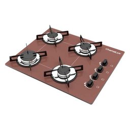 Cooktop Chamalux 4 Bocas Ultra Chama Marrom Bivolt - 1