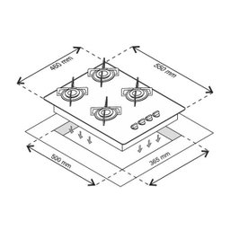 Cooktop Chamalux 4 Bocas Ultra Chama Marrom Bivolt - 2