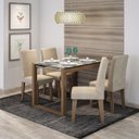 Ver imagem 2 de Conjunto Sala de Jantar Mesa Tampo em Vidro Anita 4 Cadeiras Milena Cimol