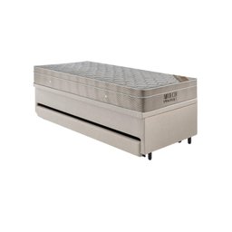 Bicama Box Baú 88x188 Courino Linho Areia com Colchão Airtech Ortobom - 9