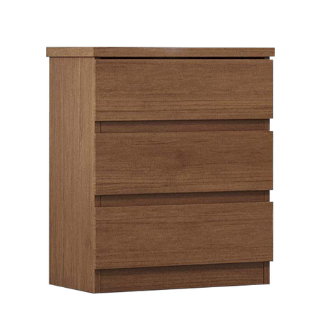 Mesa de Cabeceira com 3 Gavetas - Bari Plus-Cumaru - Móveis Novo Horizonte