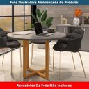 Ver imagem 2 de Mesa de Reunião Redonda P25 Pandin 110 Cm (largura) Tampo Mdp Grafito Pé Aço Tubular Laranja