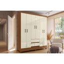 Ver imagem 1 de Guarda Roupa Casal 6 Portas c/Pés Fit Off White S. Andirá