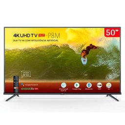 TV LED 50 Polegadas Tcl 50P8M 4K Uhd Hdr com Android e Comando de Voz - 4
