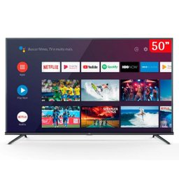 TV LED 50 Polegadas Tcl 50P8M 4K Uhd Hdr com Android e Comando de Voz - 1
