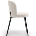 Ver imagem 6 de Kit 4 Cadeiras Sala de Jantar Estofada Gavi L02 Bouclê Cru - Lyam Decor