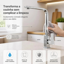 Ver imagem 2 de Torneira para Cozinha Cromada Água Fria Metal Inox Fc-162
