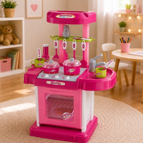 Brinquedo Cozinha Infantil Completa Play Chef Fogão com Som