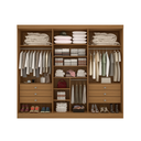Ver imagem 4 de Guarda Roupa Casal Ripado 6 Portas 6 Gavetas da Vinci Cinamomo 100% Mdf - D' Doro