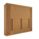 Ver imagem 2 de Guarda Roupa Casal Ripado 6 Portas 6 Gavetas da Vinci Cinamomo 100% Mdf - D' Doro