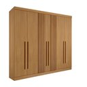 Ver imagem 1 de Guarda Roupa Casal Ripado 6 Portas 6 Gavetas da Vinci Cinamomo 100% Mdf - D' Doro