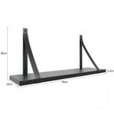 Ver imagem 3 de Prateleira em MDF Branco 40x15cm com Alça Preto