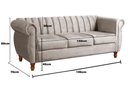 Ver imagem 5 de Sofá Realeza 3 Lugares Cor:Suede Bege 080