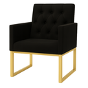 Ver imagem 6 de Kit 2 Poltronas Decorativas para Estúdio e Salão Base Metal Preto