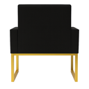 Ver imagem 5 de Kit 2 Poltronas Decorativas para Estúdio e Salão Base Metal Preto