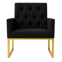 Ver imagem 7 de Kit 2 Poltronas Decorativas para Estúdio e Salão Base Metal Preto