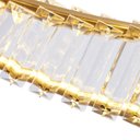 Ver imagem 3 de Lustre Pendente Skylight Domino 4016 Dourado Led Bivolt Dourado/transparente