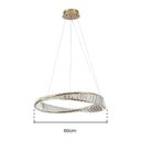 Ver imagem 5 de Lustre Pendente Skylight Domino 4016 Dourado Led Bivolt Dourado/transparente