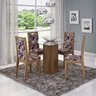 Conjunto Sala de Jantar Mesa Vidro Sophia 4 Cadeiras Lívia 100cm Cimol - 1