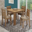 Ver imagem 1 de Conjunto Sala de Jantar Mesa Suly 4 Cadeiras Melissa Flex Color Cimol