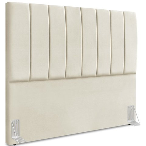 Cabeceira Queen 160cm Allia Suede Bege Rm