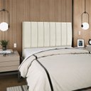 Ver imagem 6 de Cabeceira Queen 160cm Allia Suede Bege Rm