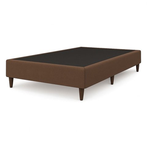 Cama Base Box Solteiro em Veludo Premium Design Moderno Luxo:marrom