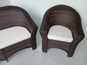 Ver imagem 2 de Conjunto Jogo de Varanda Jardim Área Externa 1 Sofá 2 Poltronas 1 Centro Fibra Sintética