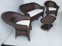 Ver imagem 3 de Conjunto Jogo de Varanda Jardim Área Externa 1 Sofá 2 Poltronas 1 Centro Fibra Sintética