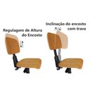 Ver imagem 4 de Cadeira Costureira Back System Giratória De Madeira Com Sapata Regulagem de Altura