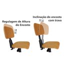 Ver imagem 4 de Cadeira Costureira Back System Giratória De Madeira Com Sapata Regulagem de Altura
