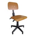 Ver imagem 1 de Cadeira Costureira Back System Giratória De Madeira Com Sapata Regulagem de Altura