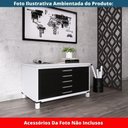 Ver imagem 3 de Mapoteca 5 Gavetas Pandin 120 Cm (larg) Inmetro Tampo Mdp Cinza Estrutura Aço Cinza Gavetas Pretas