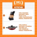 Ver imagem 2 de KIT - Faqueiro Plenus 6 Peças + 1 Panela WOK 28cm Vermelha - Tramontina