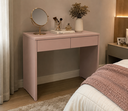 Ver imagem 1 de Escrivaninha Penteadeira 2 Gavetas Sal Rosa – 100 cm | Moderna, Elegante e Funcional