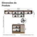 Ver imagem 3 de Armário de Cozinha Completa 280 Cm Rustic/crema Vik Madesa 01