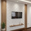 Ver imagem 3 de Kit 100 Placas Decorativas 3d Pvc + 42 Painéis Ripado Mdf Autocolante