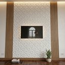 Ver imagem 2 de Kit 100 Placas Decorativas 3d Pvc + 42 Painéis Ripado Mdf Autocolante