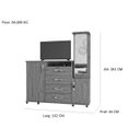 Ver imagem 2 de Cômoda Copacabana 4 Gavetas 2 Portas Branco Brilho - Lukaliam Móveis