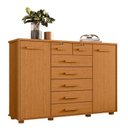Ver imagem 5 de Guarda Roupa Napoli com 6 Portas Bronze Cinamomo e Cômoda Fontana Cinamomo - Móveis Albatroz